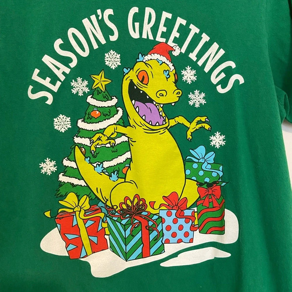 EUC | Nickelodeon adult Rugrats holiday seasons greeting graphic tshirt — medium - Picture 2 of 4